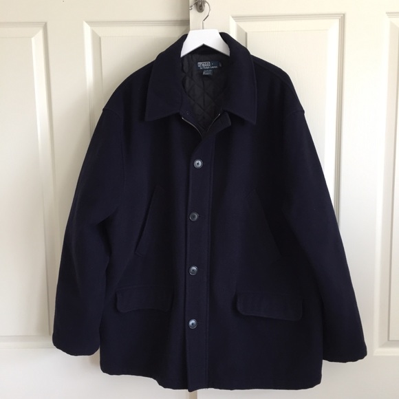 Polo Ralph Lauren Other - Polo Ralph Lauren Navy Wool Blend Peacoat